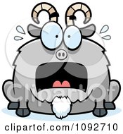 Poster, Art Print Of Chubby Scared Goat