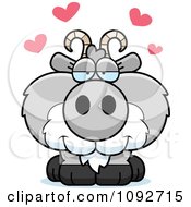 Poster, Art Print Of Cute Gray Goat In Love