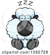 Poster, Art Print Of Cute Baby Sheep Sleeping