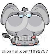 Clipart Goofy Baby Elephant Royalty Free Vector Illustration