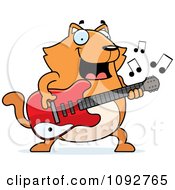 Poster, Art Print Of Chubby Orange Cat Guitarist