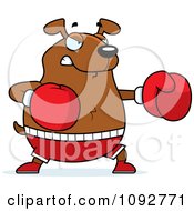 Poster, Art Print Of Chubby Dog Boxing