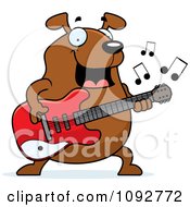 Poster, Art Print Of Chubby Dog Guitarist