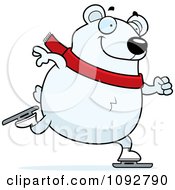 Poster, Art Print Of Chubby Polar Bear Ice Skating