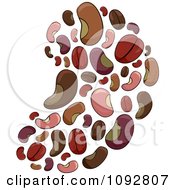 Poster, Art Print Of Variety Of Beans Forming A Bean