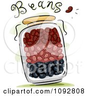 Poster, Art Print Of Jar Full Of Beans With Text
