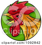 Poster, Art Print Of Rooster Chinese Zodiac Circle