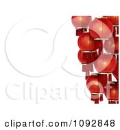 Poster, Art Print Of Border Of Red 3d Chinese Lanterns