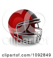 Poster, Art Print Of 3d Red Football Helmet