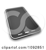 Clipart 3d Black Smart Phone Royalty Free CGI Illustration