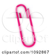 Poster, Art Print Of 3d Pink Clip On Paper