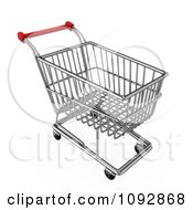 3d Silver Store Shopping Cart