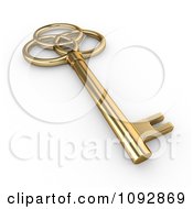 Clipart 3d Gold Antique Skeleton Key Royalty Free CGI Illustration by BNP Design Studio