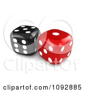Poster, Art Print Of 3d Red And Black Dice