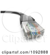 Poster, Art Print Of 3d Black Ethernet Cable