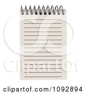 Poster, Art Print Of 3d Spiral Notepad With Ruled Pages 1