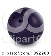 Poster, Art Print Of 3d Purple Bowling Ball