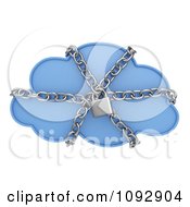 Poster, Art Print Of 3d Secure Data Cloud With Chains