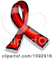 Clipart Red Aids Awareness Ribbon Royalty Free Vector Illustration