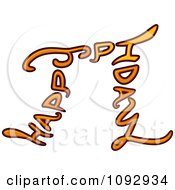 Clipart Pi Day With Happy Text Royalty Free Vector Illustration