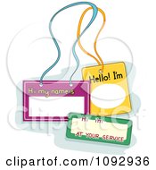 Poster, Art Print Of Three Blank Name Tags