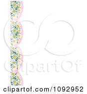 Scalloped Doily Daisy Border With White Copyspace
