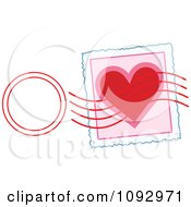 Valentine Heart Stamp And Post Mark