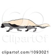 Clipart Walking Honey Badger Royalty Free Vector Illustration by Lal Perera