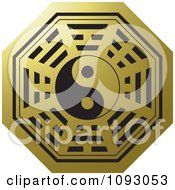 Black And Golden Yin Yang Chinese Symbol