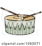 Clipart Sticks Resting On A Drum Royalty Free Vector Illustration by Lal Perera