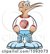 Clipart Cricket Kiwi Bird Royalty Free Vector Illustration by Lal Perera