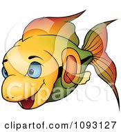 Poster, Art Print Of Gradient Orange And Green Fish