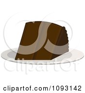 Clipart Serving Of Chocolate Cake Royalty Free Vector Illustration