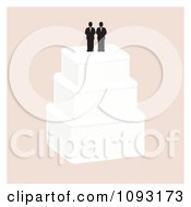 Poster, Art Print Of Layered Wedding Cake With A Gay Topper 3