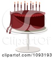 Poster, Art Print Of Dark Red Birthday Cake