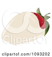 Clipart White Chocolate Dipped Strawberry Royalty Free Vector Illustration by Randomway