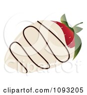 White Chocolate Dipped Strawberry With Icing