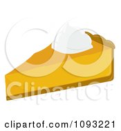 Clipart Slice Of Pumpkin Pie 2 Royalty Free Vector Illustration by Randomway #COLLC1093221-0150