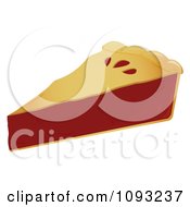 Clipart Serving Of Cherry Pie Royalty Free Vector Illustration