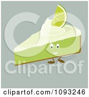 Clipart Slice Of Key Lime Pie Character Royalty Free Vector Illustration