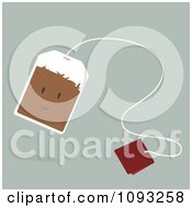 Clipart Brown Tea Bag Character Royalty Free Vector Illustration