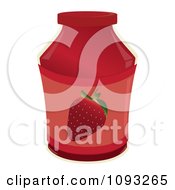 Clipart Jar Of Strawberry Jam Royalty Free Vector Illustration