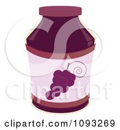 Clipart Jar Of Grape Jam Royalty Free Vector Illustration