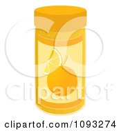Clipart Spice Bottle Of Orange Zest Flavoring Royalty Free Vector Illustration