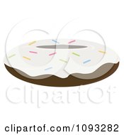 Poster, Art Print Of White Frosted Chocolate Sprinkle Donut