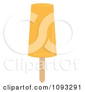 Clipart Orange Popsicle Royalty Free Vector Illustration