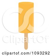 Clipart Orange Popsicle Royalty Free Vector Illustration