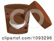Poster, Art Print Of Open Container Of Chocolate Ice Cream