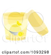 Clipart Open Container Of Lemon Ice Cream Royalty Free Vector Illustration