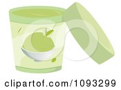Clipart Open Container Of Pistachio Ice Cream Royalty Free Vector Illustration